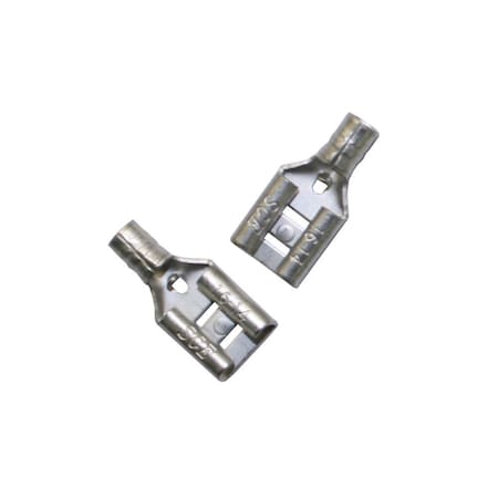 Superior Electric 16-14 AWG Non-Insulated Electrical Female Quick Disconnects (large), PK 25 D63